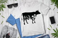 Floral Cow SVG, Flower Cow SVG Cut File, Floral Cow Clipart. Product Image 2