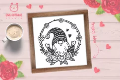 Valentine Gnome svg , Gnome with floral decor Svg, Valentine Product Image 6