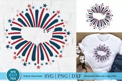 Fourth of july svg - a USA fireworks svg for crafters Product Image 1