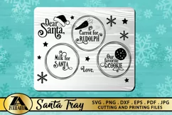 Santa Tray SVG PNG EPS DXF Christmas SVG Cookie Tray SVG Product Image 2
