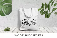 Be My Valentine calligraphy lettering SVG, PNG, EPS vector Product Image 2