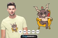 Cute Satan for T-Shirt Design Product Image 1