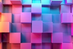 Colorful Wall of Cubes Background Wallpaper Product Image 1