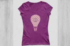 Hot Air Balloon SVG File, Hot Air Balloon Monogram Svg. Product Image 4