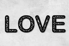 Love Letters with Flourish for Valentine's Day SVG files Product Image 2