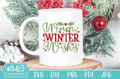 Warm Winter Wishes SVG | Farmhouse Christmas Sign SVG Product Image 4
