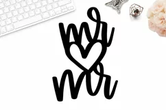 Mr and Mr svg, wedding cake topper svg, cake top cut file Product Image 1
