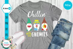 Chillin' with my Gnomies Svg, Summer Gnomies Svg Product Image 3