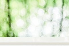 Empty White table with free space on blurred background Product Image 1