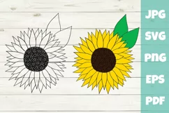 Sunflower Svg, Flowers Svg, Cut file, sunflower vector Product Image 1