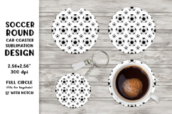 Soccer balls car coaster sublimation Sports round coaster 10 Product Image 1