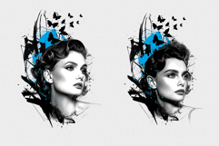 Modern Trash Polka Portrait Tattoo Design Product Image 5