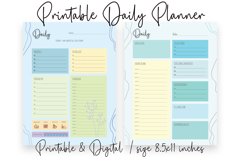 Daily Planner Printable , Daily Planner Digital for easy acc Product Image 1