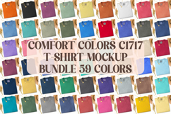 Comfort Colors C1717 Shirt Mockup Bundle, Flat lay Mockup Product Image 1