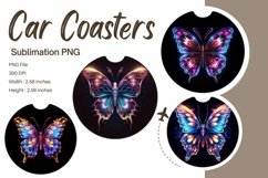 Magic Butterfly Car Coasters Sublimation Car Accessories Product Image 1