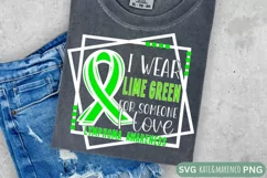 Lymphoma SVG | Lime Green Awareness Ribbon SVG Product Image 2