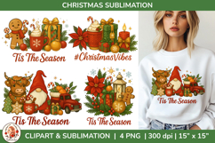 Vintage Christmas Sublimation Bundle,Holiday PNG Designs Product Image 2