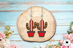 Patriotic Dangle Earrings Laser Cut | Western Earrings SVG Product Image 3