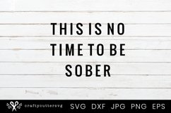 This is no time to be sober Svg, Self Isolation Tee Cricut Product Image 2