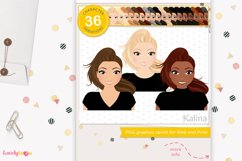 Girl clipart avatar, female logo, social brand LVB60 Kalina Product Image 1