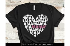 Mothers Day shirt with heart - Mama Love Svg - Mum Shirt Svg Product Image 4