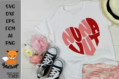 Nunavut Canadian Province Heart Shaped Word Art SVG Product Image 1