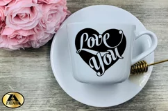 Valentines SVG Heart SVG Love You SVG Valentine's Day SVG Product Image 6