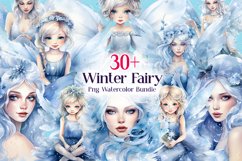 Winter Fairy PNG Sublimation Clipart Bundle