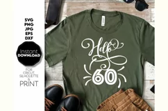 60th Birthday SVG, Birthday Shirt SVG, Friends Gift SV Product Image 1