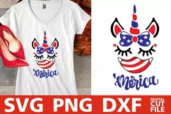 Unicorn svg, Merica svg, 4th of July svg, Independence Day Product Image 1