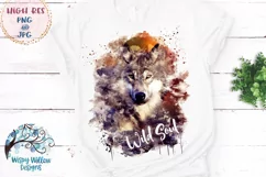 Watercolor Wolf Wild Soul | PNG and JPG | Sublimation Product Image 2