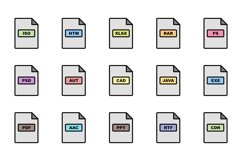 Set Of File Format Icons Product Image 1
