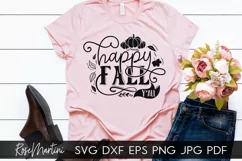 Happy Fall Y'All SVG PNG Fall SVG Autumn Pumpkin Spice SVG Product Image 4