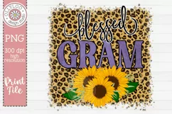 Blessed Gram | Sunflower Leopard Sublimation Product Image 2