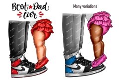 Dad Daughter shoes clipart, Fathers Day clipart, Legs clipar Product Image 2