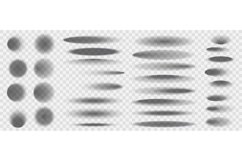 Realistic round shadows. Square transparent surface shades Product Image 1