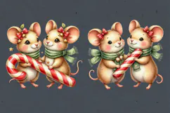 Cozy Christmas. Cute Mouse. PNG sublimation Product Image 2