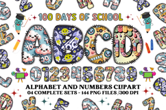 Back to School Alphabet png, letters doodle, school clipart Product Image 1