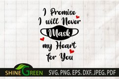 Valentine SVG Quarantine Love Promise Quote SVG Cut File Product Image 2