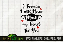 Valentine SVG Quarantine Love Promise Quote SVG Cut File Product Image 2