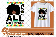 All Natural Girl svg, Melanin in Glasses svg, Natural Hair Product Image 2