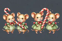 Cozy Christmas. Cute Mouse. PNG sublimation Product Image 2