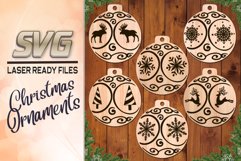 Christmas Ornament SVG | Ornament SVG Bundle | Laser Files Product Image 1