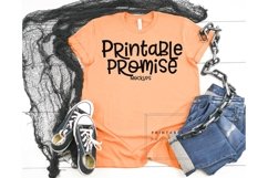 Halloween Shirt Mock UP Bella Canvas 3001 Burnt Orange Shirt Product Image 1