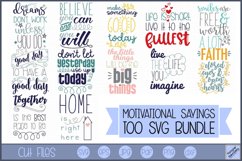 Motivational Sayings Too - 12 SVG, Clipart, Printable Files Product Image 1