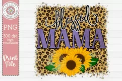 Blessed Mama | Sunflower Leopard Sublimation Product Image 2