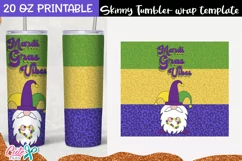 Mardi gras vibes 20 Oz. Skinny Tumbler Product Image 2