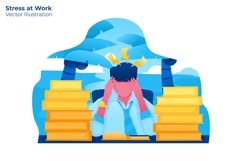 Stress at Work - Vector Illustration Product Image 1