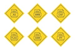 Set Of File Formats Icons Product Image 1