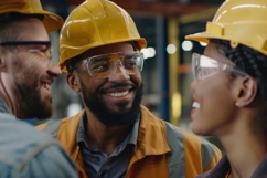 Happy Professional Engineer Worker Background Product Image 1